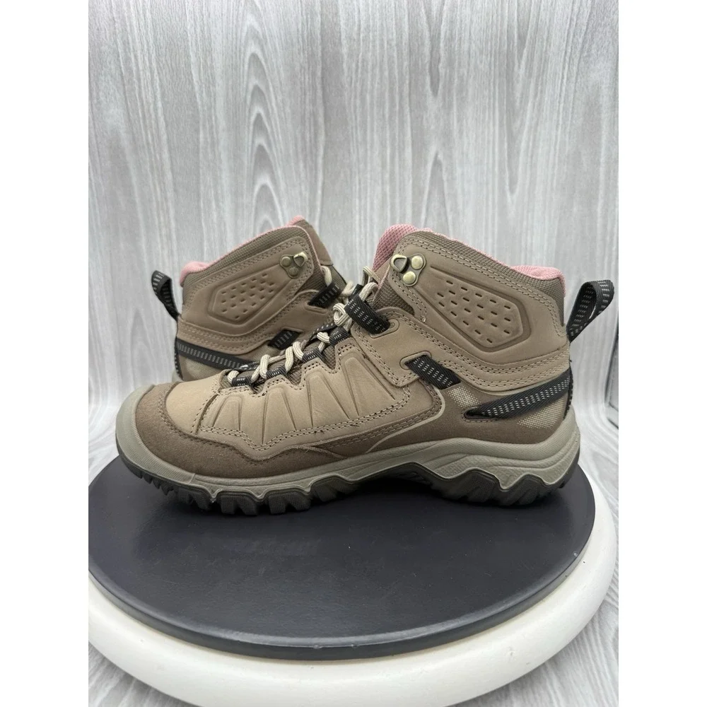 KEEN Targhee IV Mid Womens Size 8.5 Brindle Brown Rose Waterproof Hiking Boots